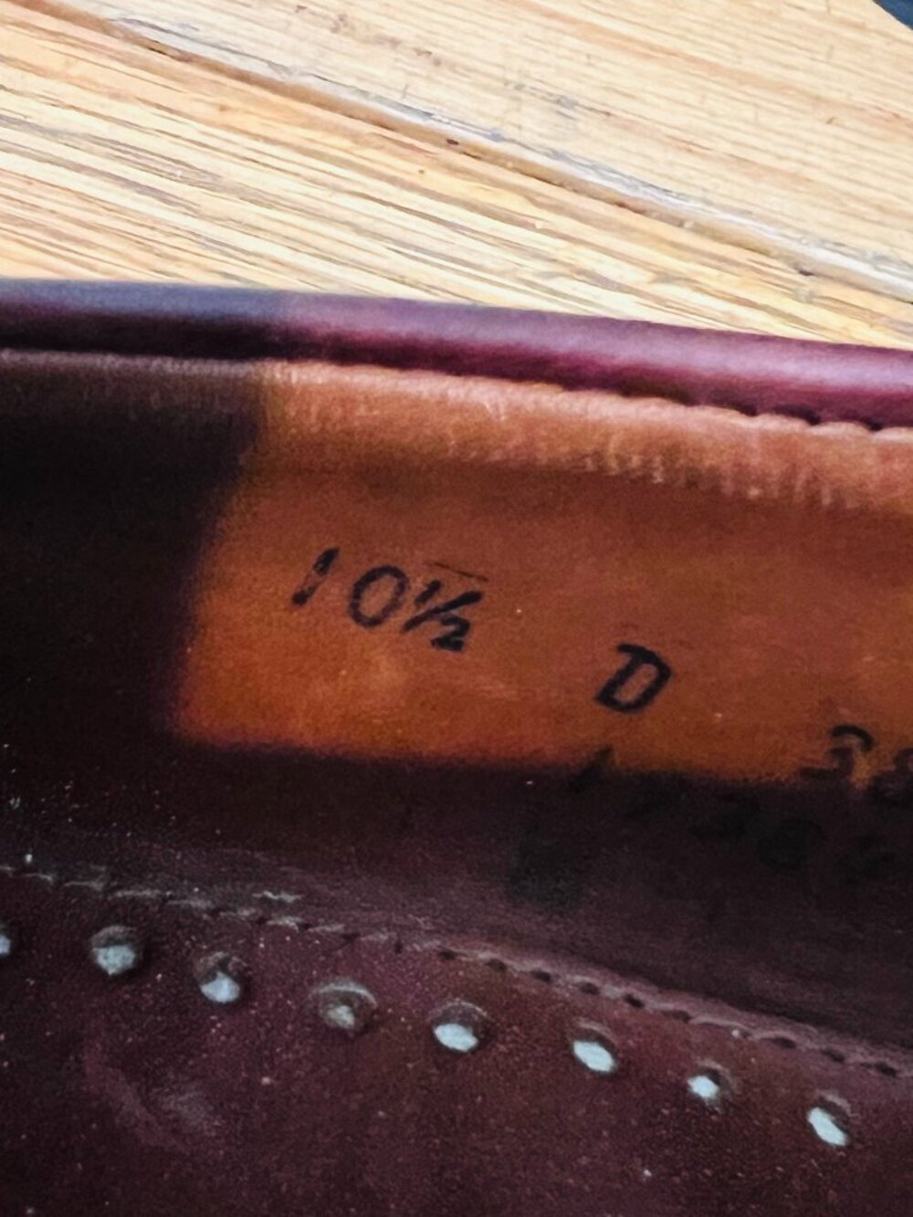Allen Edmonds 3872 Presidio Oxblood Leather Slip On Penny Loafer Men's 10.5 D - Picture 12 of 16